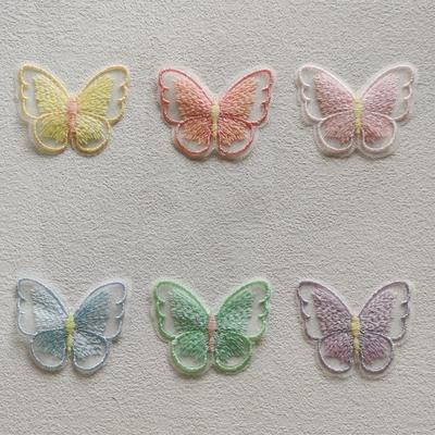 Lace Butterfly Embroidery Patches For Clothes DIY Badges Iron On Patches On Clothes Hat Clothing Accesories Applique Stickers