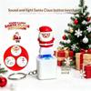 Voice Function Light Up Santa Claus Keychain Soft Stress Relief Key Ring Perfect for Xmas Giveaways Stocking Stuffers