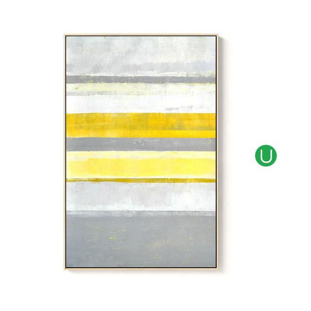 Galben strălucitor Grunge Geometrie abstractă Decor modern Poză Canvas Wall Art Poster Camera Hotel Decoration