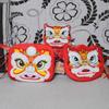 Soft Lion Dance Shoulder Bag Plush Red Lion Coin Pruse Chinese Dancing Lion Bag  Chinese New Year
