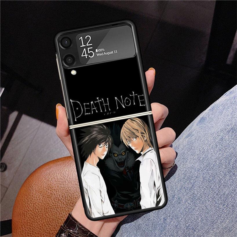 N-Note D-Death Anime Ryuk Phone Case For Samsung Z Flip 7 6 5 4 3 Galaxy ZFlip7 ZFlip6 ZFlip5 ZFlip4 ZFlip3 5G Print Cover