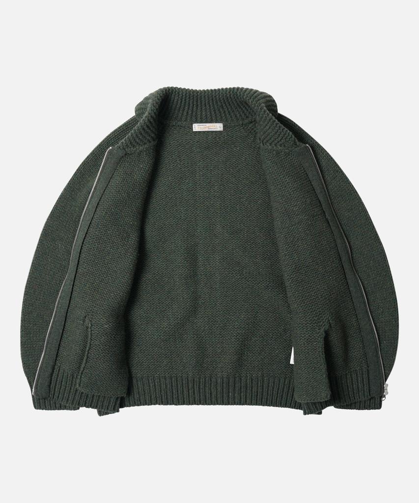 Frizmworks Heavy Cowichan Zip Up Cardigan _ Forest Green