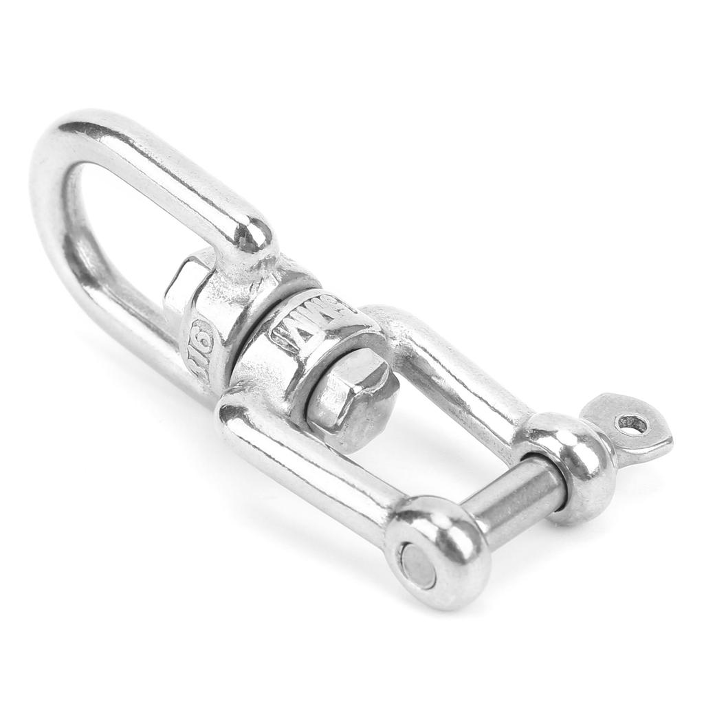 10Pcs Rotating Snap Stainless Steel Double Ended Swivel Hook Shackle Rigging Accessories M5
