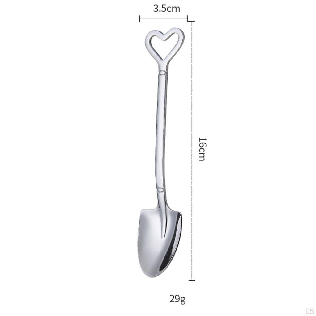 4 Pieces Scoops Shaped Spoons Coffee Tea Spoon Reusable Sturdy Kitchen Utensils Serving