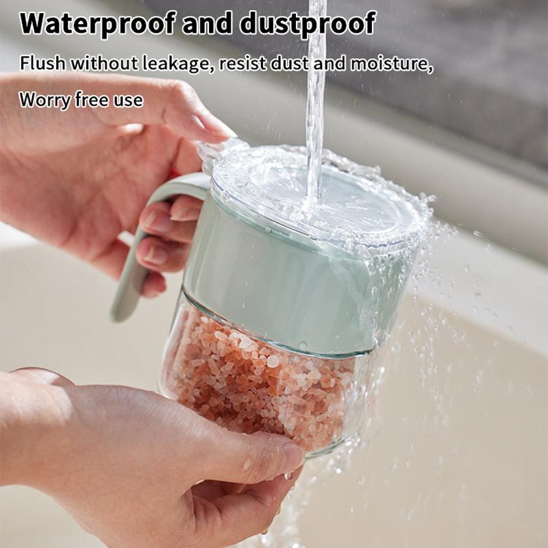 Jednoduchá lehká luxusní kořenka s lžičkou, zesílené bezolovnaté sklo potravinářské kvality, průhledný vyklápěcí design, pohodlná rukojeť