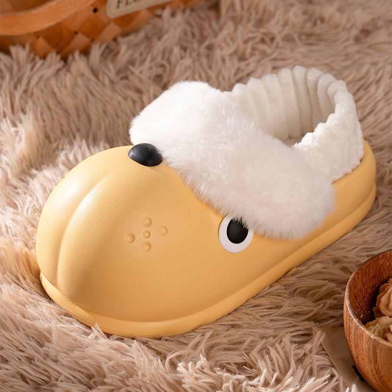 Cozy Winter Dog Slippers: Detachable, Versatile, Warm Cotton with EVA Sole - Cute & Dirt-Resistant for Outdoor Use