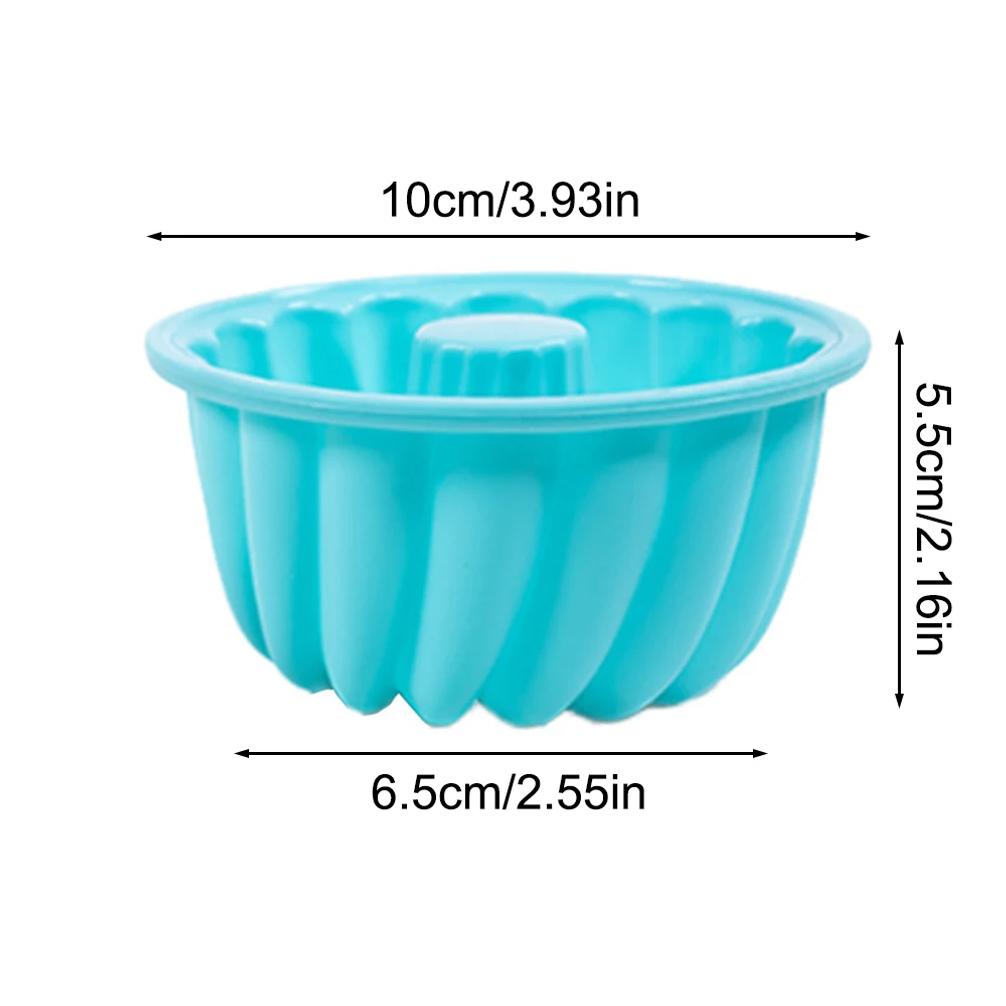 6Pcs Silicone Baking Cake Mold High Temperature And Easy To Release Cake Mold Small Spiral Chiffon Cake Mold Halloween Tre