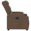 Electric Recliner Chair Brown Fabric