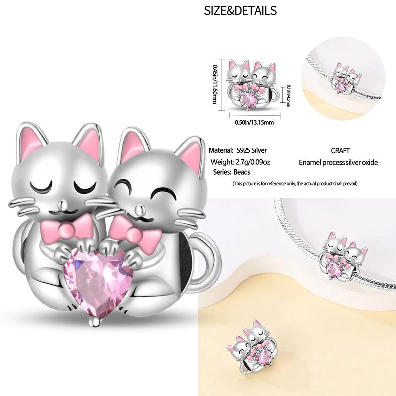 New In Charms Copper Beads Pendant Boys Girls Sparkling Zircon For Original Bracelets Fine Jewelry Gift