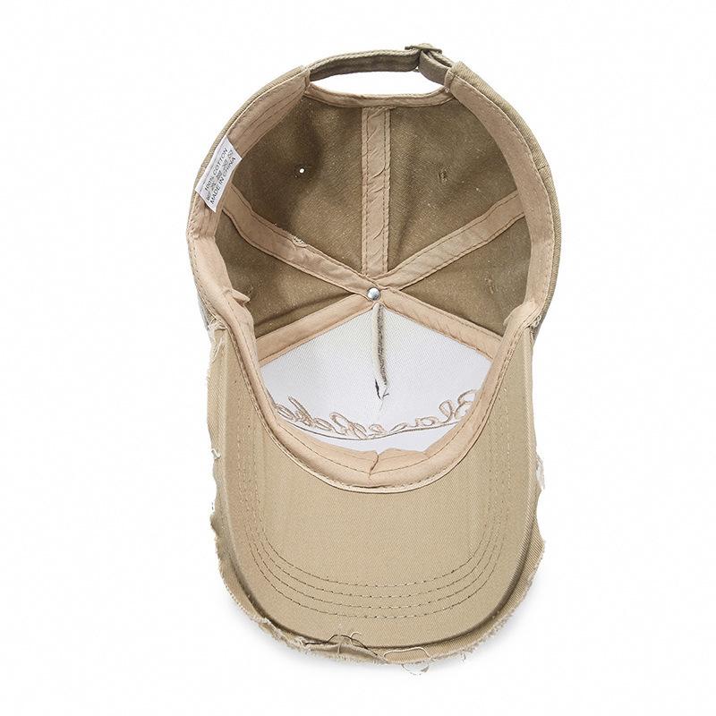 Unisex Washed Cotton Vintage Cap Letter Embroidery Baseball Cap Cow Head Pattern Men And Women Outdoor Sports Hats