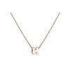POP H Rose Gold Plated Necklaces Women's White Pendant With Rose Gold Chain H147992FO49
