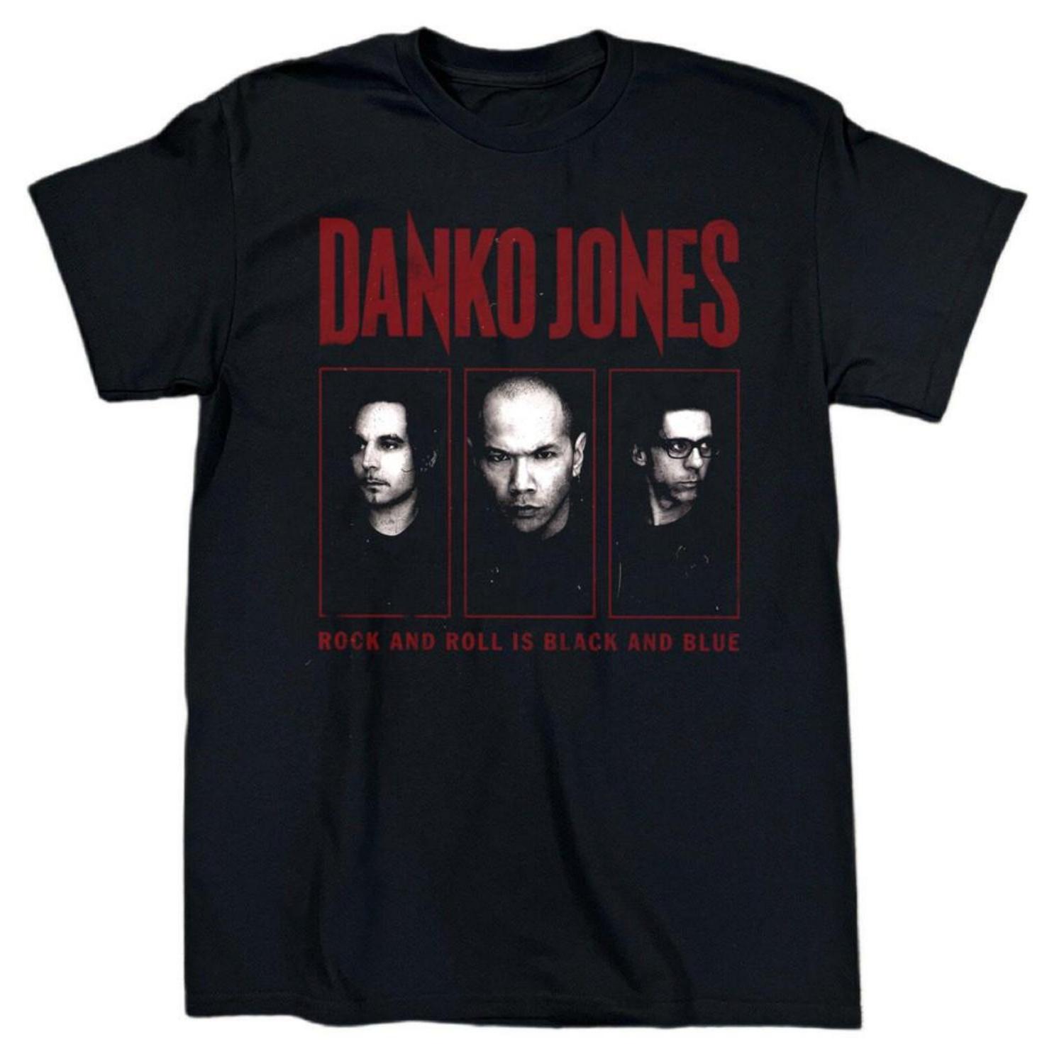 NEW Danko Jones Rock & Roll Is Black & Blue Cotton Black T Shirt S-5XL BT664 Unisex T-Shirt S чёрный