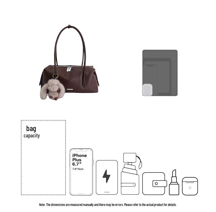 Women's Retro Versatile Underarm Baguette Handbag - Large Capacity, Simple Commuter Shoulder Bag