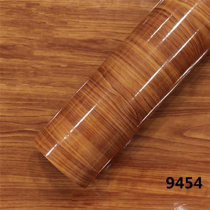 Autocolant Lucios Auto Interior Adeziv Impermeabil Folie Vinil Imitație Lemn Decalcomanii Accesoriu Interior Universal 10*100cm