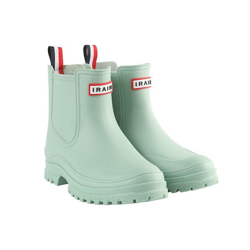 Женские короткие резиновые сапоги из ПВХ с противоскользящей подошвой весенне-летний стиль водонепроницаемые низкие ботильоны удобная дышащая обувь 37 2550₽