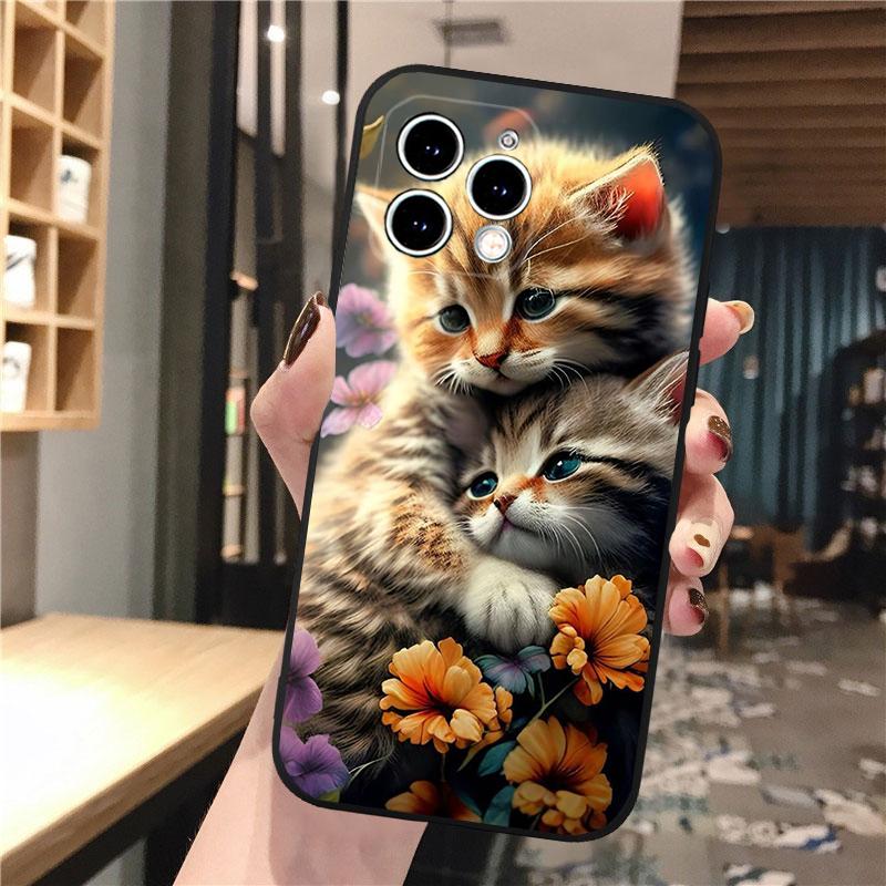 Cute Baby Kitten Cat Phone Case For iPhone Samsung Galaxy Redmi Xiaomi Oppo OnePlus Note S A 7 8 9 10 11 12 13 14 20 21 22 23 53 54 Pro Max Plus Ultra