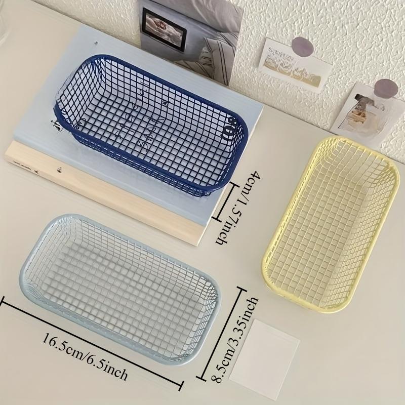 Stationery Organizer and Storage Box, Office Storage Basket, Cosmetic Sorting Rack, Desktop Decorative Photo Prop Storage Basket