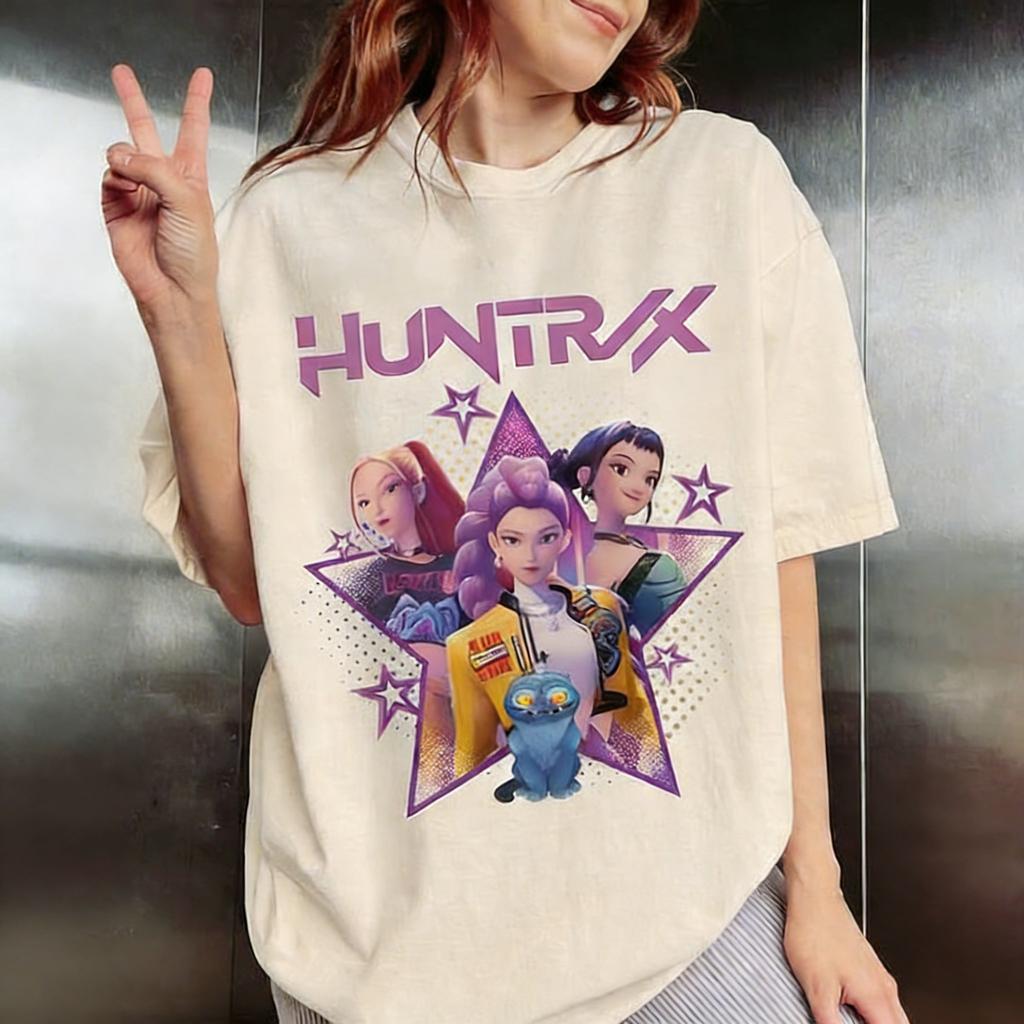 Kpop Dämonenjäger Anime Herren Damen Kurzarm T-Shirt Kinder Sommer Lässiges Oberteil Streetwear Harajuku Grafik-T-Shirt 2026 Mode Y2k