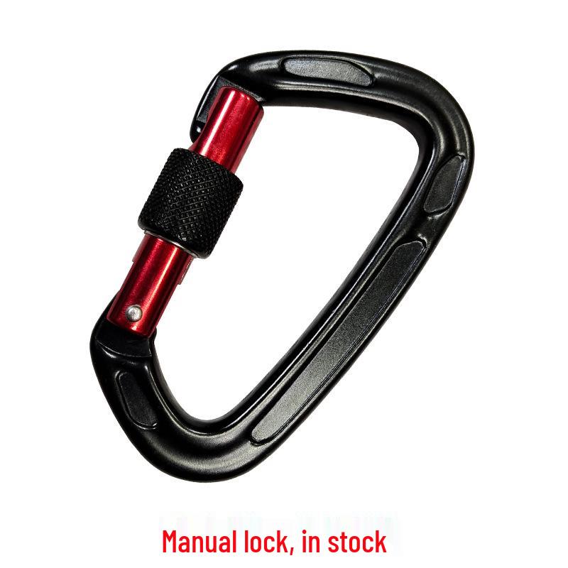 25KN D-Shaped Auto-Lock Carabiner – Aviation Aluminum Alloy for Outdoor Climbing