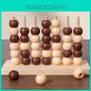 Wooden 3d Connect Four Puzzle Toy For Parentchild Interaction And Brain Development
