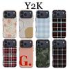 Luxury Clmj CLAY LINES Phone Case for iPhone 17 17e 16e 16 15 14 13 12 11 X XS XR XSMAX Air Pro Max Plus Double-layer