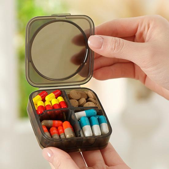 Pill Box Weekly Organizer with Independent Sealing Buckles Design Pill Container Large Capacity Transparent Case for Travel And Home