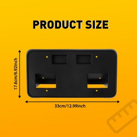 License Plate Bracket Black For 2024 Chevrolet Silverado 2500 HD Front GM1068256