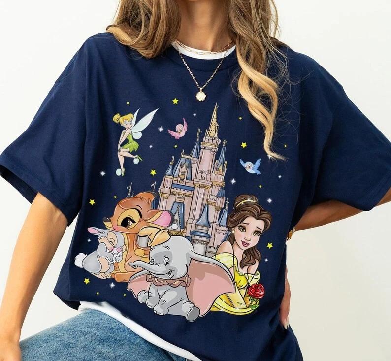 Belle Family Shirt Magic Kingdom Castle Bow Tshirt S