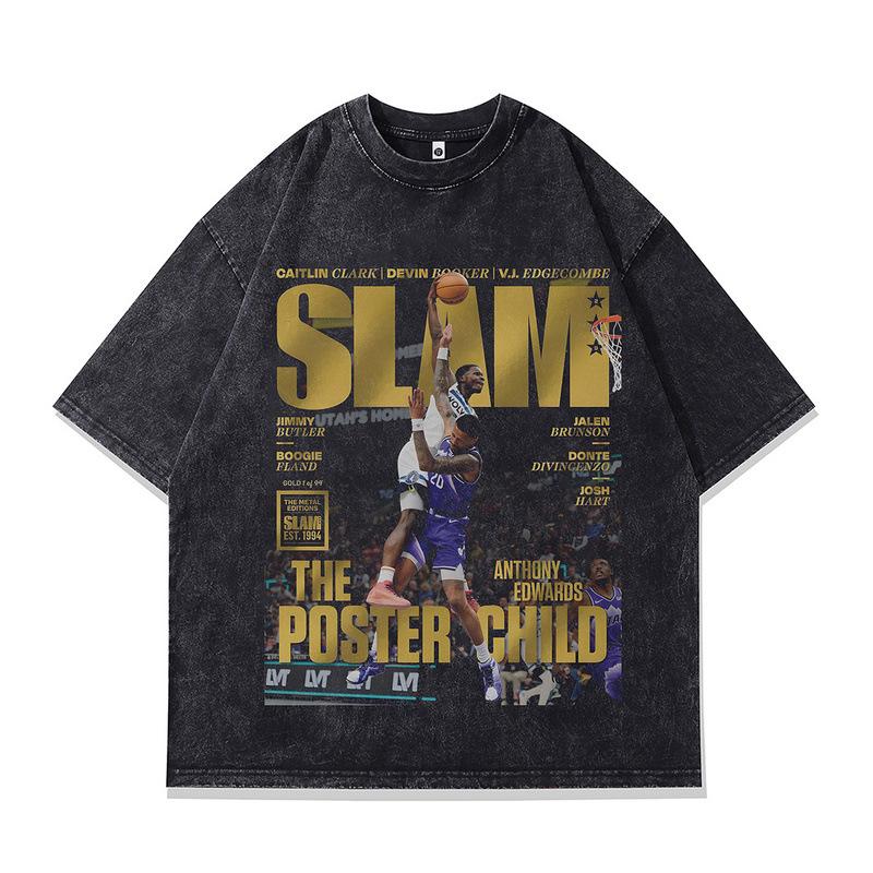 Customized Digital Direct Injection Printing T-Shirt American Heavy Washing And Old 230G Pure Cotton Short Sleeves For Men And Women