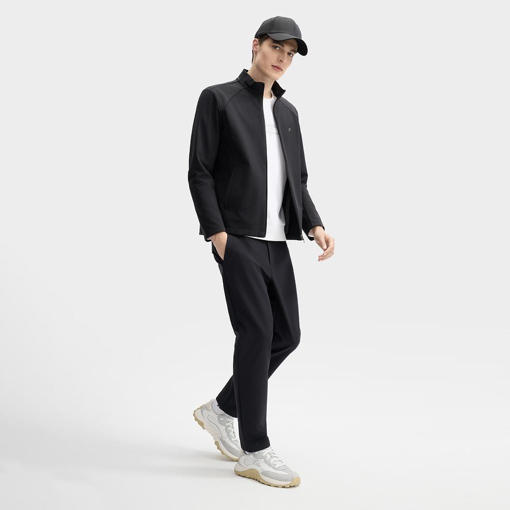 Fila Fleece Jacket With Stand Collar Men Jackets Black F11M513701FBK