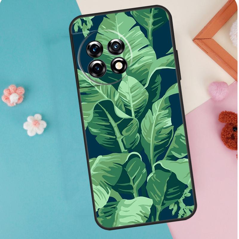 Banana Leaf Case For OnePlus 12 11 9 10 Pro 9RT 10T 10R 12R OnePlus Nord N10 N20 CE 2 3 Lite 2T Cover