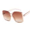Gafas de sol cuadradas negras de gran tamaño para mujer, gafas de sol coloridas con montura grande, gafas de espejo para mujer, gafas unisex con degradado, gafas de sol estilo hip hop