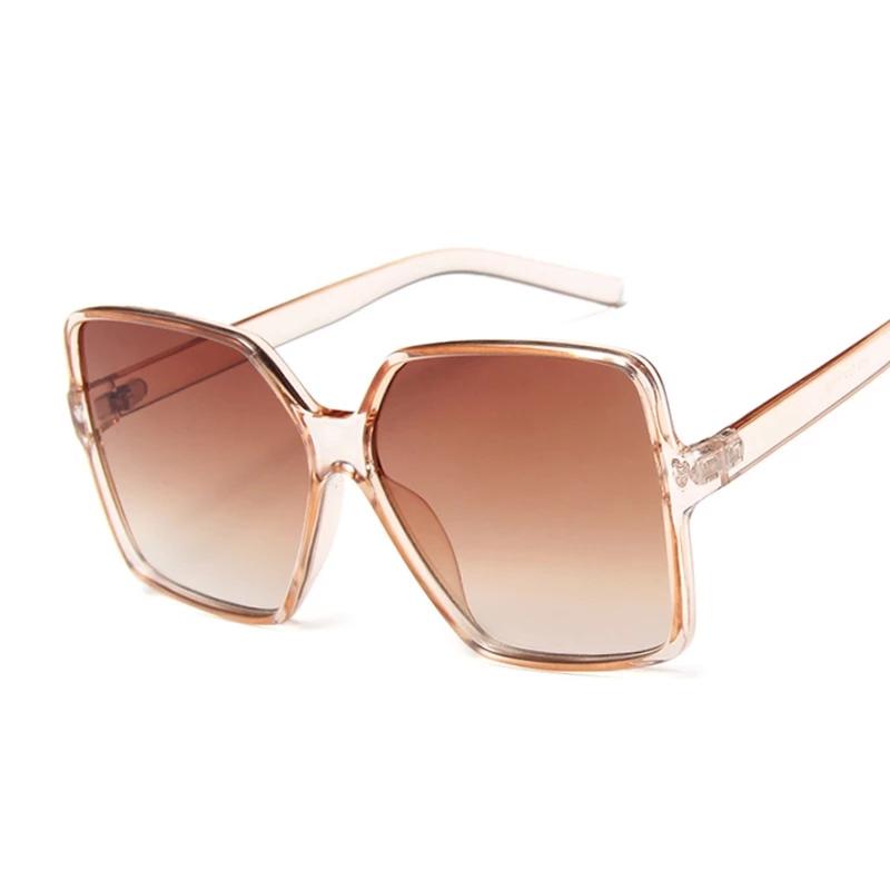 Gafas de sol cuadradas negras de gran tamaño para mujer, gafas de sol coloridas con montura grande, gafas de espejo para mujer, gafas unisex con degradado, gafas de sol estilo hip hop