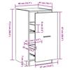 Pharmacy Cabinet Black Oak 40 X 41 X 77.5 Cm Particleboard