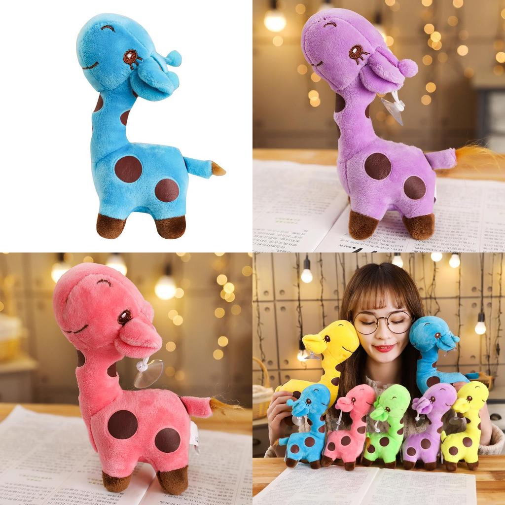 Charming Multicolored Giraffe Plush Doll Big Fluffy Animal Great For Events And Party Toss