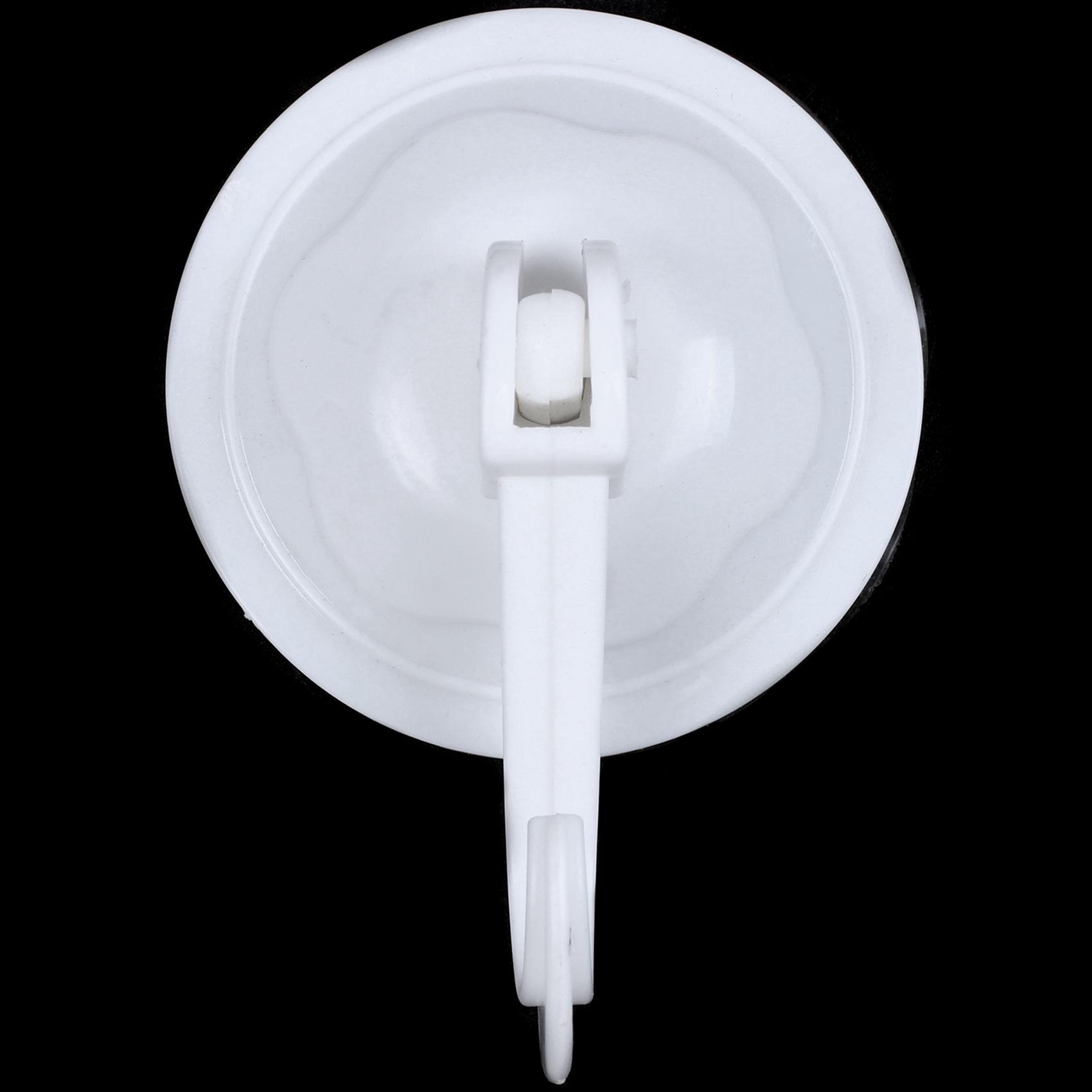 ABWR-5X Household Wardrobe White Plastic 7Cm Dia Suction Cup Single Hook Wall Hangers