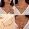 Stylish Gold Crosses Necklace for Women with Seashells Charm Decoration for Beach and Summer Fashion Statement Pieces