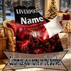 Custom Name Personalized Football Team F.C Print Blankets, Home Decor, Bedroom, Sofa, Camping, Couch, Gifts for Birthday Christmas