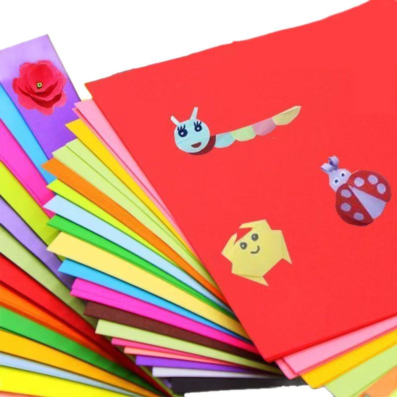 Origami Color Paper Set for Students: DIY Crafting and Paper Cutting for Kids