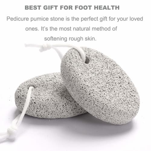 Borogo Natural Pumice Stones for Feet, 5-Pack Lava Pedicure Tool, Hard Skin and Callus Remover for Feet and Hands - Natural Foot Rasp, Exfoliates and