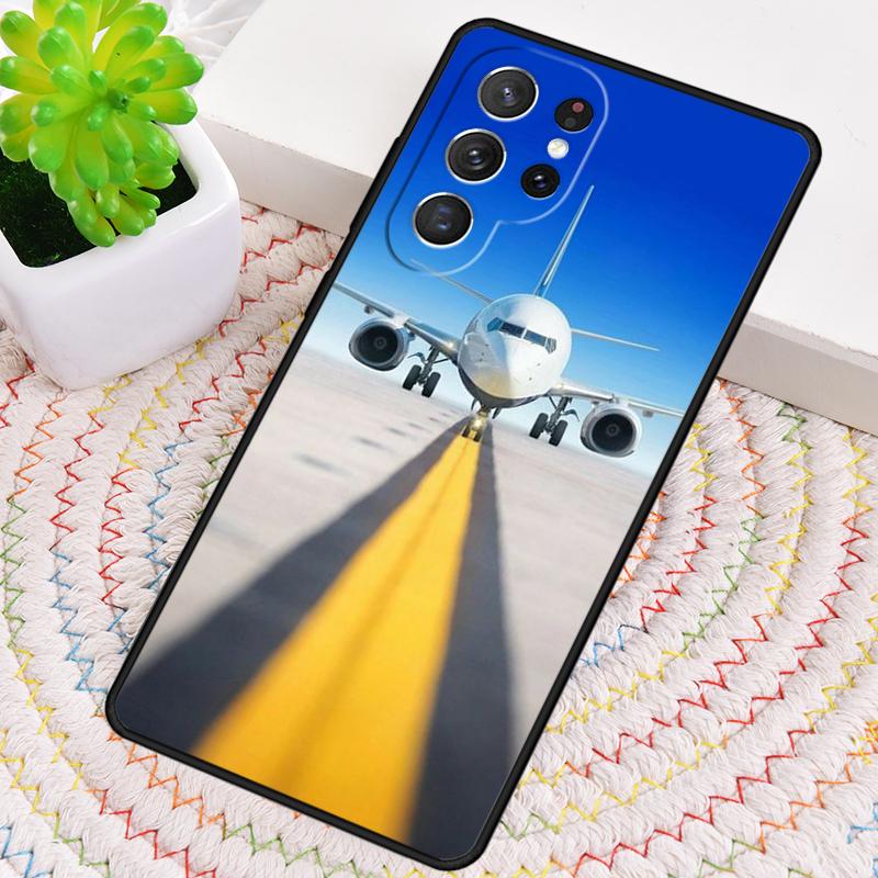 Aircraft Airplane Fly Travel Phone Case for Samsung Galaxy note 10 pro S26 Ultra S23 S24 FE S25 S21 S22 PLUS shockproof Cove