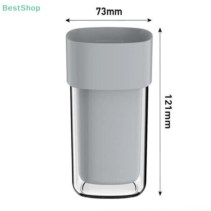 Portable Travel Toiletry Cup - 2-in-1 Clear Container Toothbrush Holder for Bathroom & Travel