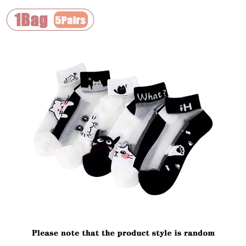 

5-40Pairs Women s Low Cut Socks Glass Fiber Socks Breathable for Sneakers Summer Thin Comfortable Casual Fashion Socks One Size
