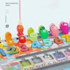 Kids Montessori Educational Wooden Math Toys Children Busy Board Count Shape Colors Match Fishing Puzzle Learning Toys Gifts