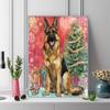 Pink German Shepherd Pattern  3pcs 100% Round Full Drill 5D DIY Diamond Painting Embroidery Cross Stitch Rhinestone Décor