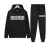Completo Sportivo da Uomo con Cappuccio Misto Cotone Tuta Manica Lunga Pantaloni Outfit Casual 2025