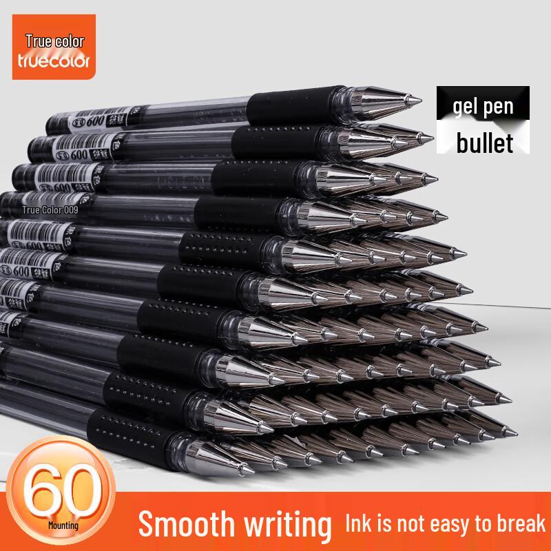 TRUECOLOR GP-009 0.5mm Black Gel Pen (60 Pack)