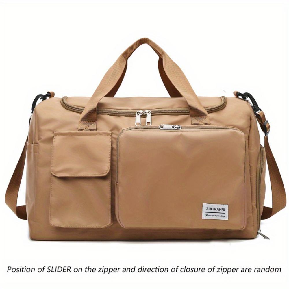 Unisex Large-capacity Travel Bag - Polyester, Fitness Bag with Multiple Compartments, Adjustable Shoulder Straps for Women's Duffel Bags, Fitness Bags