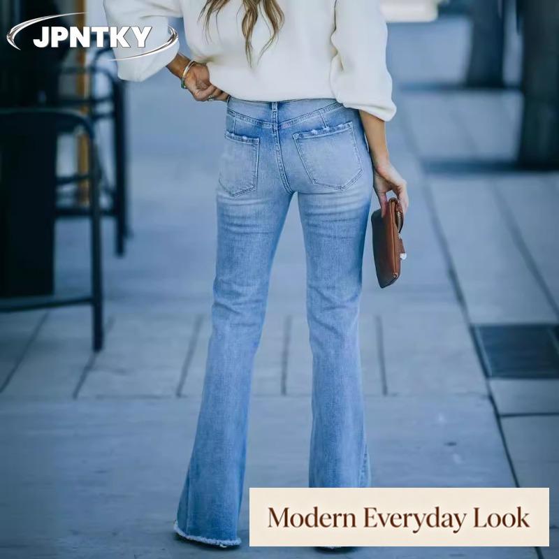 JPNTKY Women's Fashion Casual Solid Color Print Pants & Capris