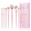 Jessup Pink Makeup Brushes Set 14pcs Make Up Brushes Premium Vegan Foundation Blush Eyeshadow Liner Powder Blending Brush,T495